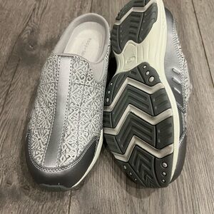 Silver Slip-On Sneakers